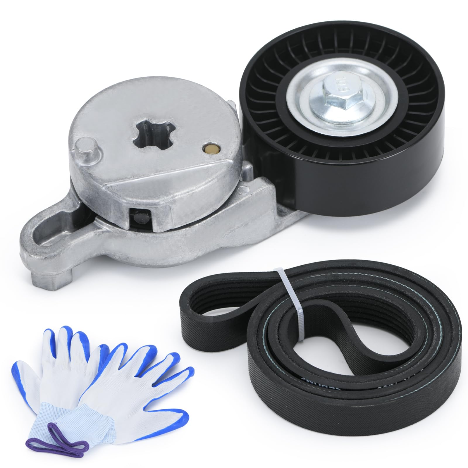 Engine Serpentine Belt Drive Kit with Tensioner Compatible with Toyota Camry 2012-2017 Compatible with RAV4 2009-2018 Compatible