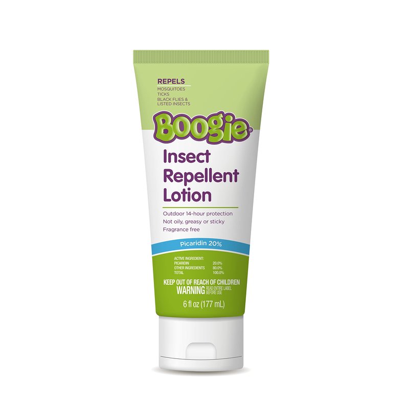 Boogie Insect Repellent Lotion for Mosquitoes, Ticks & Flies - 6 fl oz - DEET Alternative Mosquito Repellent - Up to 14-Hour Protection - Fragrance-Free
