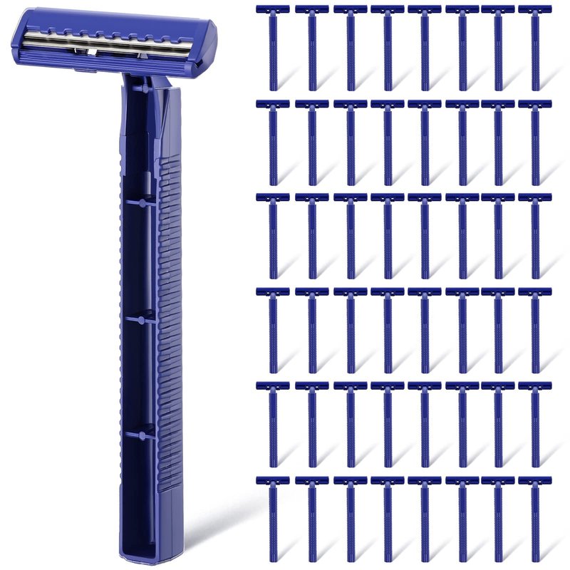 Chumia Twin Blade Razors for Men Stainless Steel Disposable Razors Men Bulk Plastic Shavers Multipurpose Portable Manual Disposable Shavers for Bathing Hotel Travel(195 Pieces)