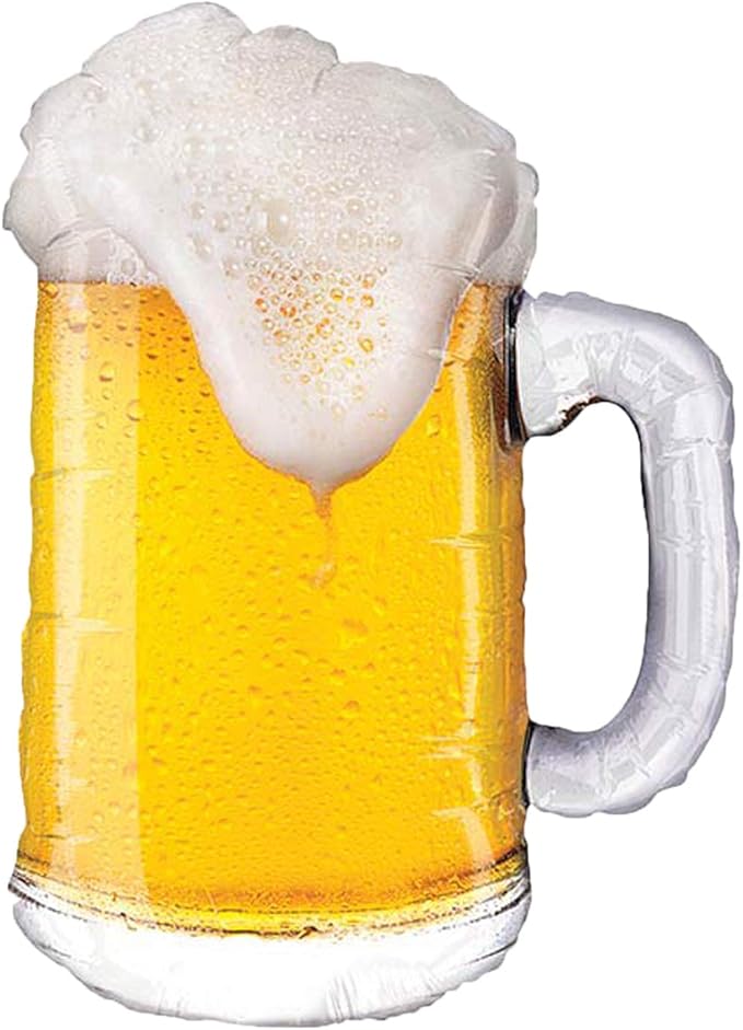 Realistic Foaming Beer Mug 34" Foil Party Balloon