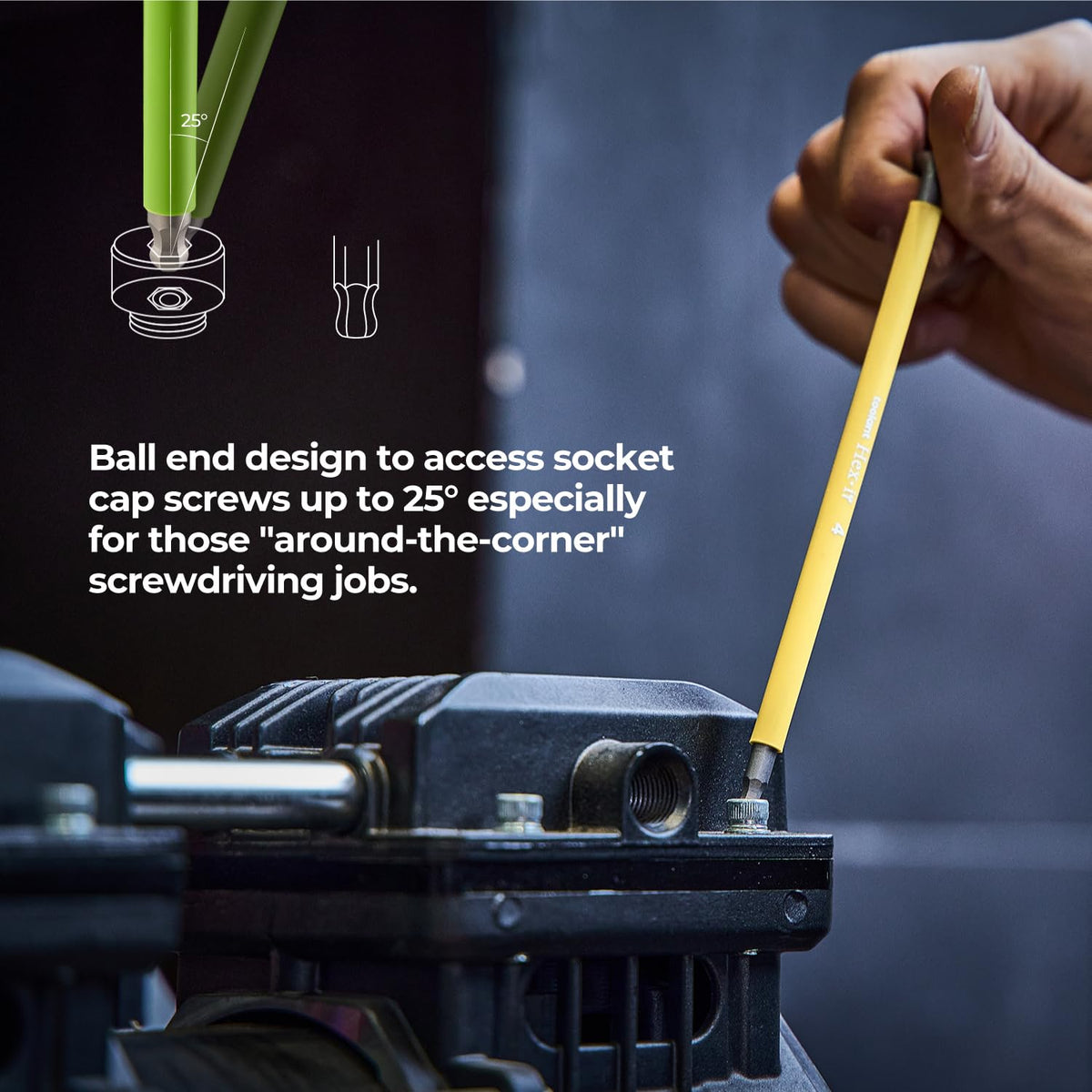 toolant Allen Wrenches Sets 22pcs(Metric&SAE), Extra Long Arm Allen Key Set with Ball End, Crafted Hex Key Set with Color Coded Sleeves, Unique Patented Holder Design for Magnetizing and Demagnetizing