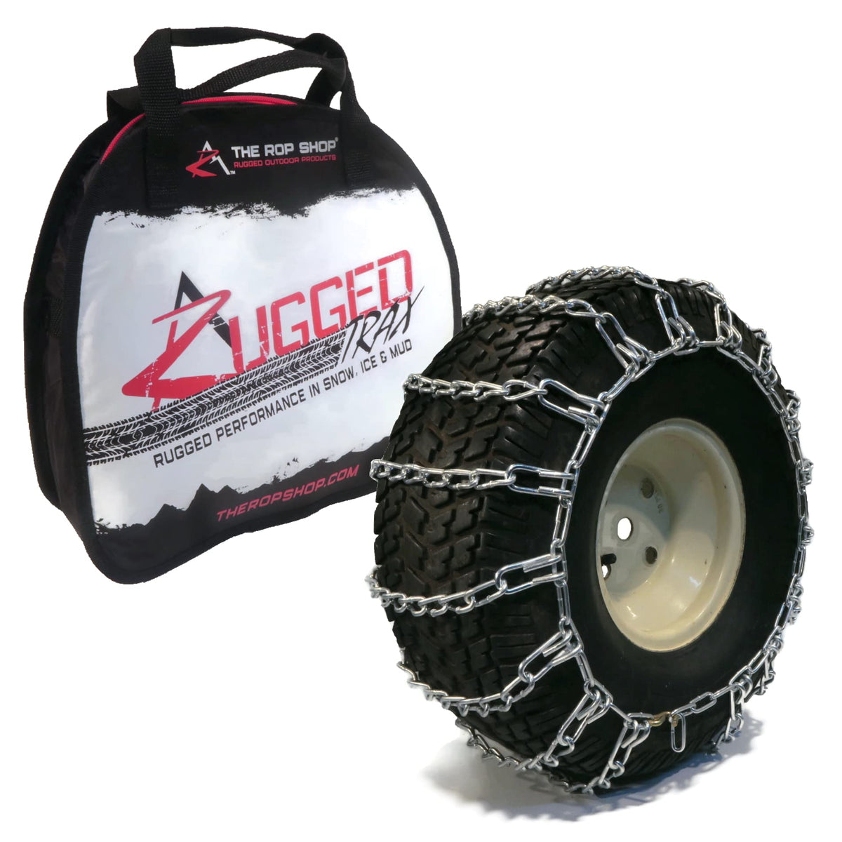 The ROP Shop | 2 Link TIRE Chains 24x12x12 / 24x12.00x12 / 24x12.00-12 Tractor Rider Snowblower