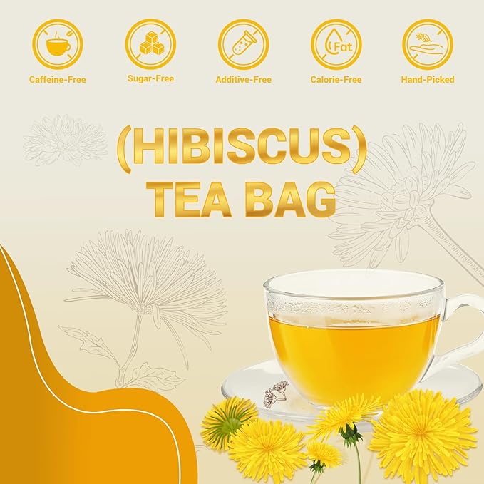Dandelion Leaf & Root Herbal Tea-Caffeine-free herbal tea，No Sugar，100 Teabags