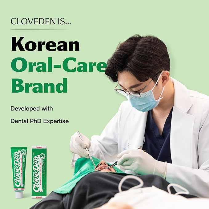 Vegan Fluoride Toothpaste for Sensitive Teeth – Potassium Nitrate & Hydroxyapatite Enamel Support, Anti-Plaque Gum Care, Sensitivity Relief Formula, SLS-Free, Clove Mint, 3.52oz / 100g