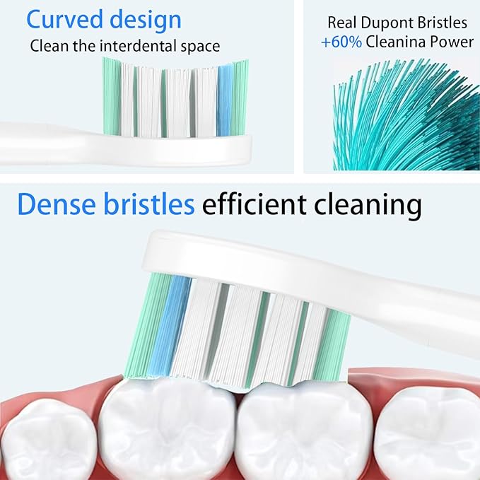 Replacement Toothbrush Heads for Philips Sonicare Replacement Heads, Replacement Brush Head Compatible with Phillips Sonicare Electric Toothbrush, 8 Pack