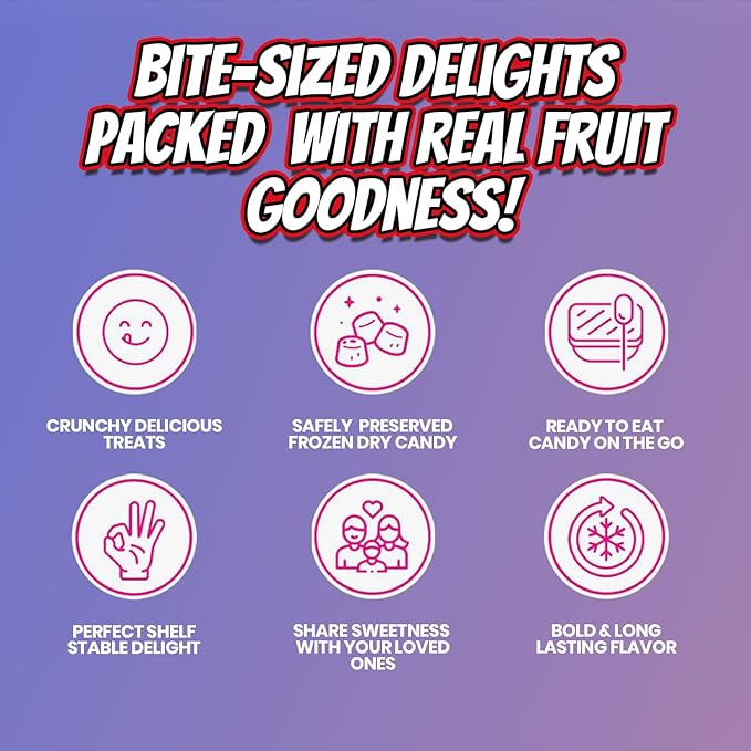 Bliss Life Cinnamon Blast Freeze Dried Candy from TikTok, ASMR Crunchy Candy, Spicy Sweet and Sour Kids Snacks, Unique Novelty Snack for Kids 1.5oz