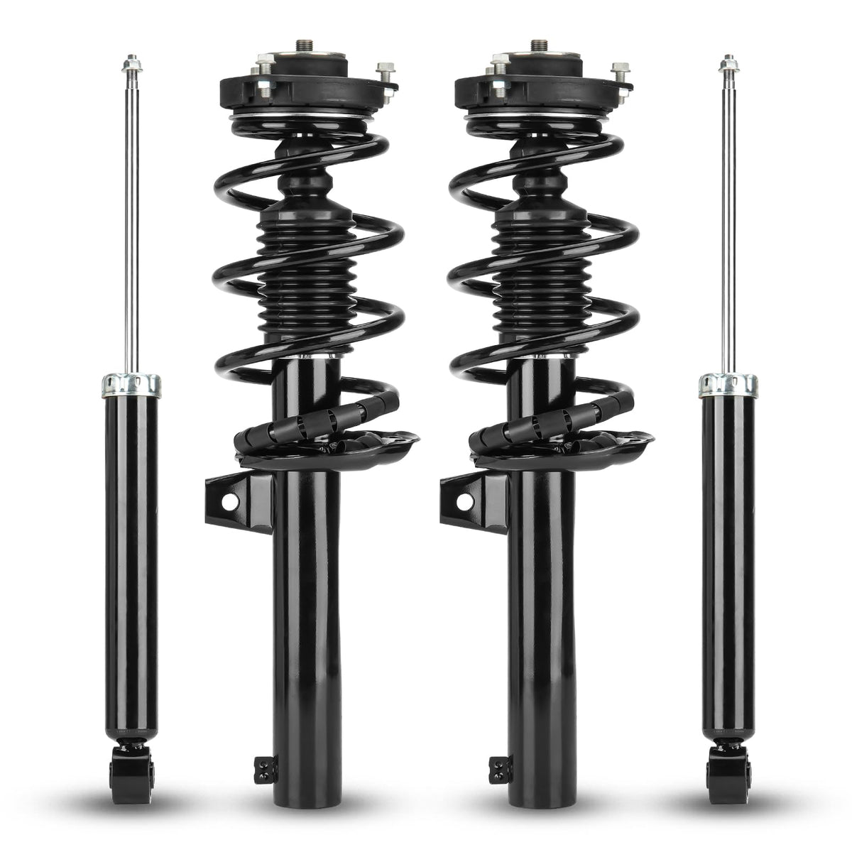Front & Rear Struts w/Coil Springs for 2006-2013 Audi A3 Quattro / 2010-2014 Golf / 2005-2010 Jetta / 2006-2009 Passat Rabbit /
