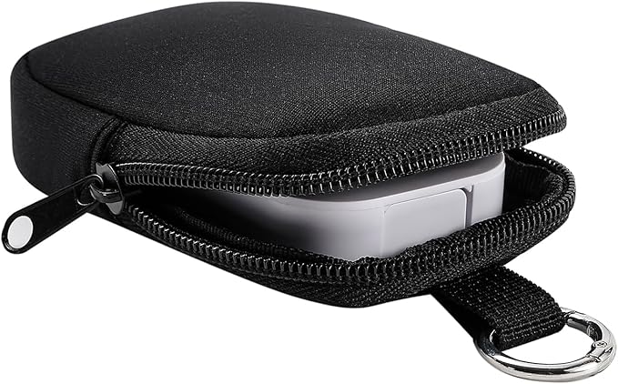 2Pcs Small Makeup Bag,Mini Portable Travel Cosmetic Bag,Soft Neoprene Makeup Pouch with Zipper,Fashion Accessory with Snap Hook,Cute Coin Purse Lipstick Cosmetic Travel Organizer(Black+ Light Pink)
