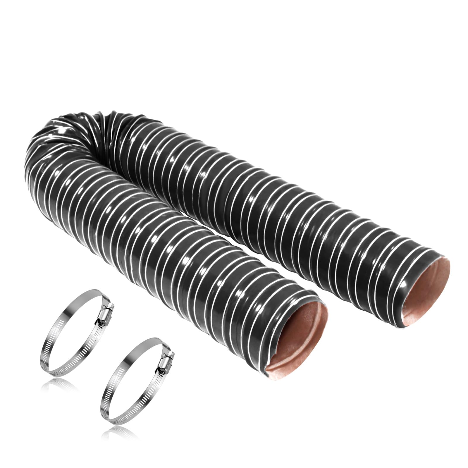 Nowball 2In Automotive Air Duct Hose, Length 1 Meter-3.3Ft, 2 Silicone Flexible Cooling Ducting, 50Mm High Heat Brake Exhaust Ho