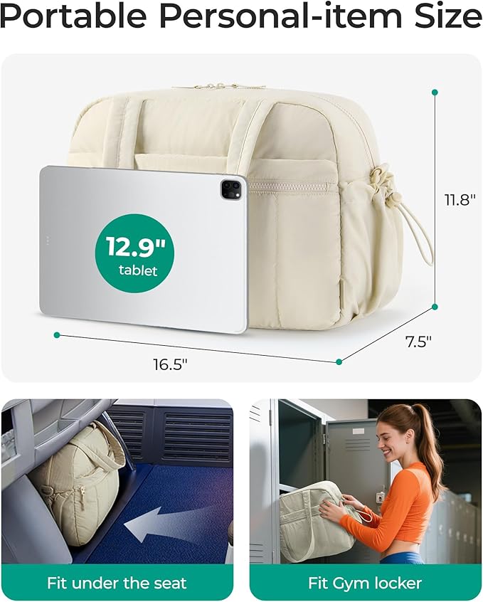 BAGSMART Gym Bag for Women, Duffle Bag for Travel with Wet Pocket, Lightweight Carry on Weekender Duffel, Water Resistant