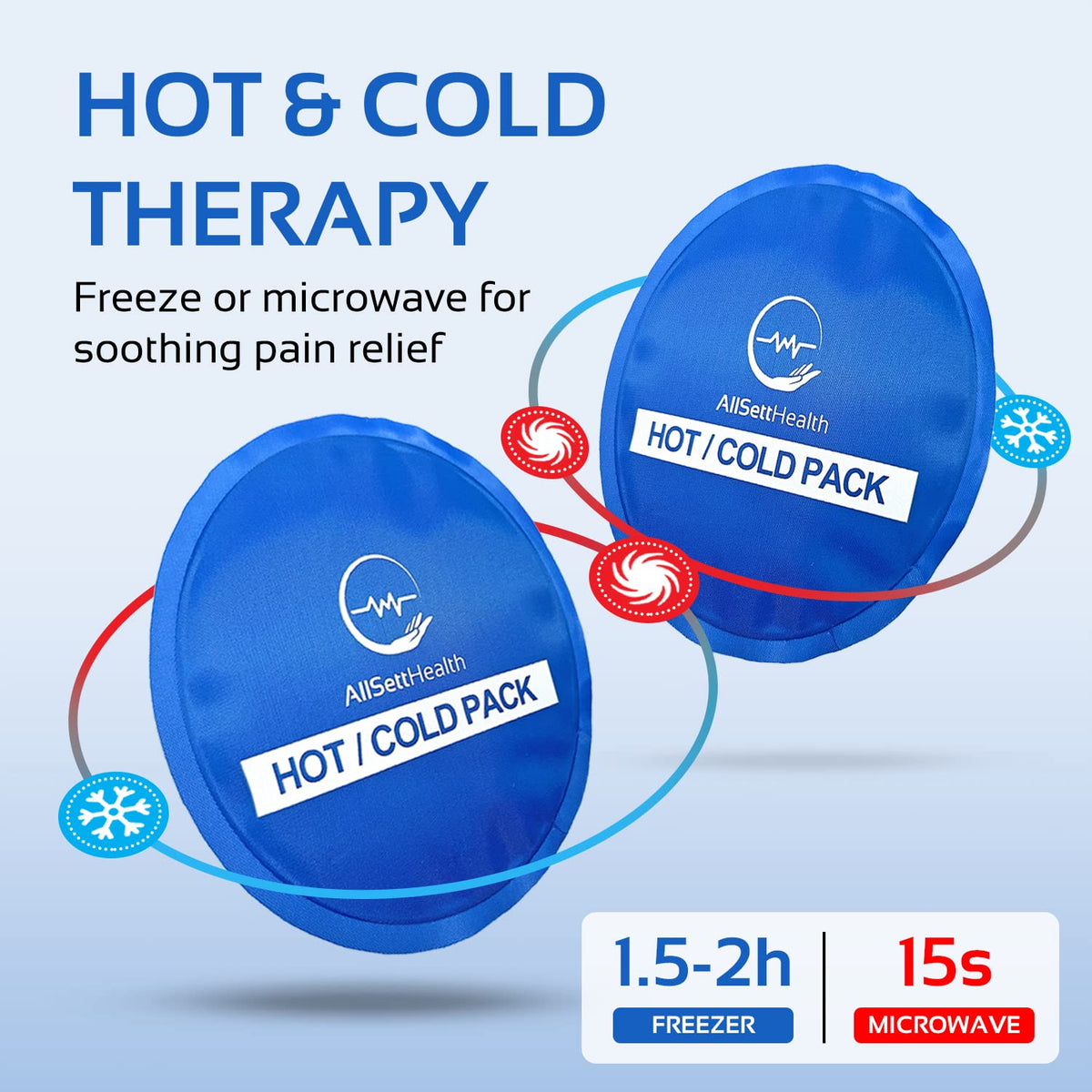 Reusable Round Hot and Cold Gel Ice Packs for Injuries | Cold Compress, Ice Pack, Cold Pack, Gel ice Pack, Cold Packs for Injuries | 5 Pack