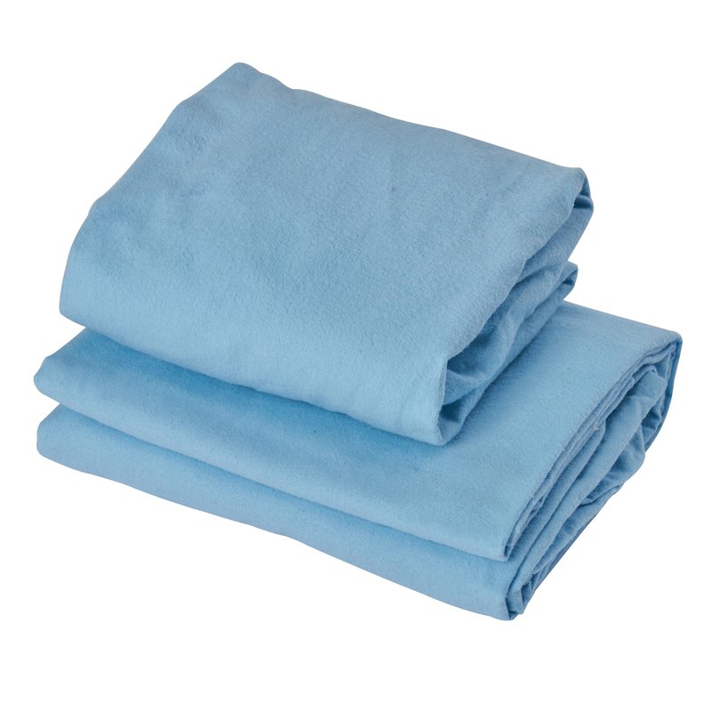 Master Massage Cotton Flannel Sheets Set (3 Piece Set) Massage Table Cover Set, Beauty Salon SPA Bed Replacement Cover, Includes Table Cover, Face Cushion Cover, Table Sheet, SkyBlue
