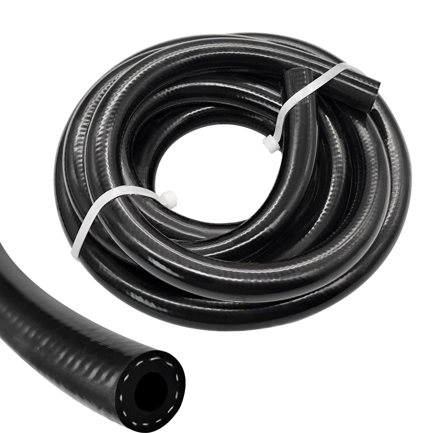 JoyTube 1/2 Inch(13mm) ID Fuel Line Hose Push Lock NBR Rubber Hose Line 300PSI for Automotive Engines Systems (10FT)