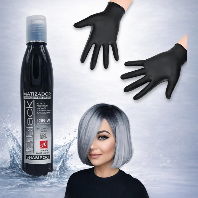 Le Black Purple Toning Shampoo – Shampoo for Blonde Hair, 8.45 Fl Oz, Formal Tone, Black/Platin – Enhance and Maintain Vibrant Blonde Shades with a Premium Hair Care Formula