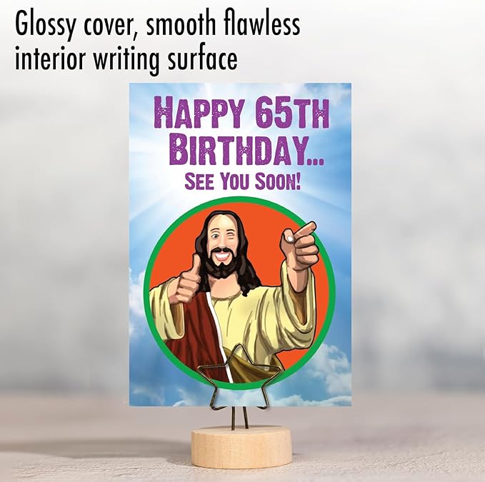 NobleWorks Humorous 65th Milestone Birthday Greeting Card with 5 x 7 Inch Envelope (1 Card) See You Soon - 65 C10008MBG