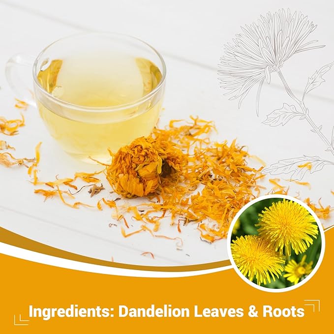 Dandelion Leaf & Root Herbal Tea-Caffeine-free herbal tea，No Sugar，20 Teabags