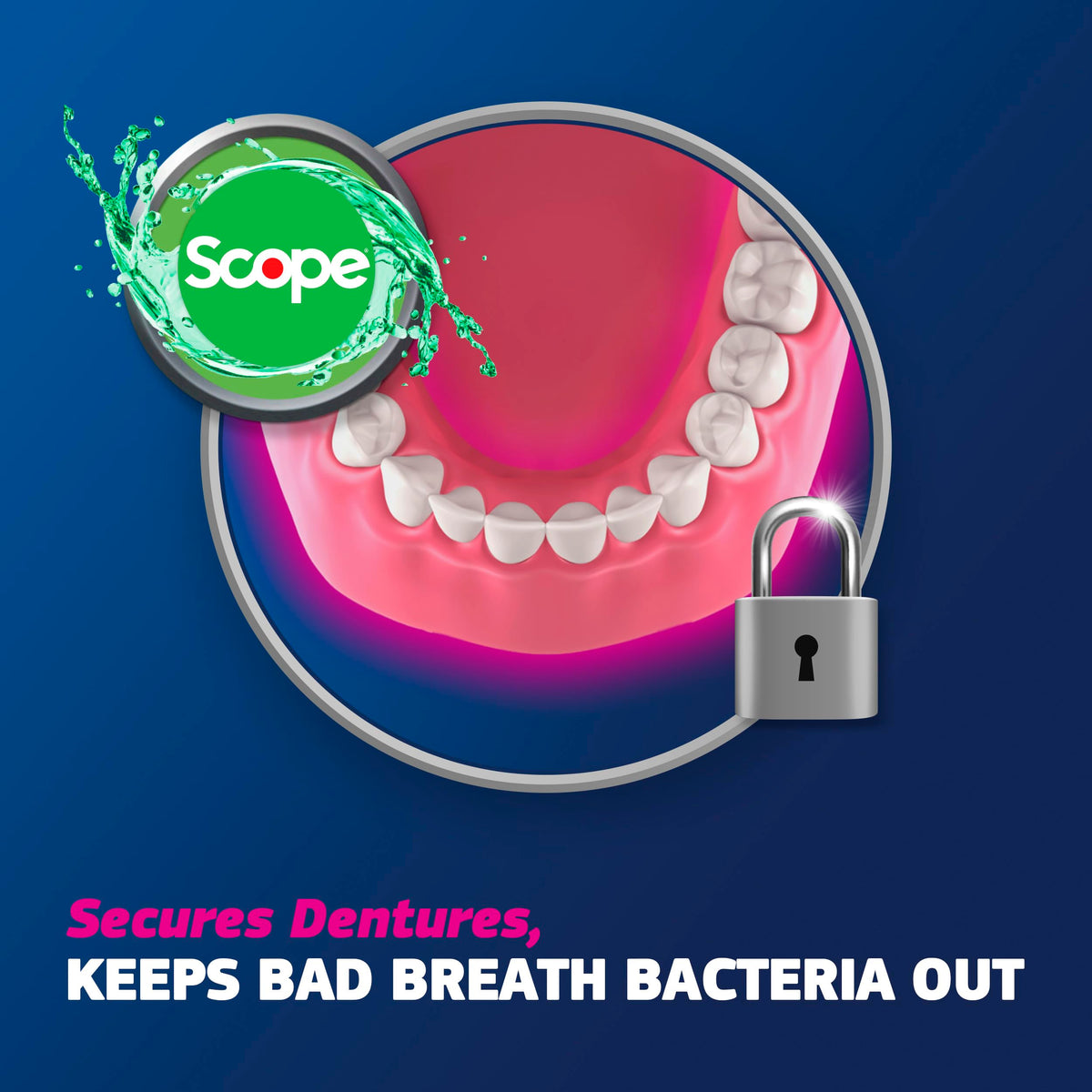 Fixodent Plus Scope Denture Adhesive Cream, Scope Mint, 2.0 oz (4-Pack) – Strong False Teeth Glue