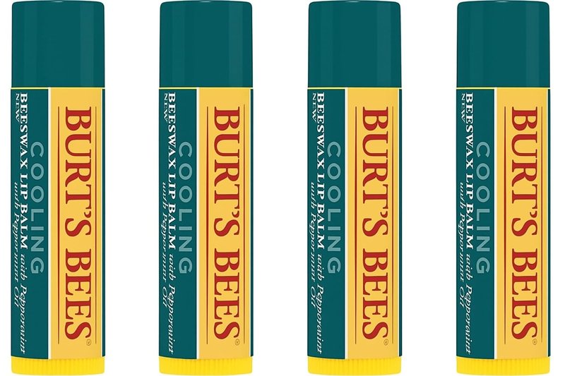 Burt's Bees Cooling Lip Balm w/Peppermint Oil 4 Pack