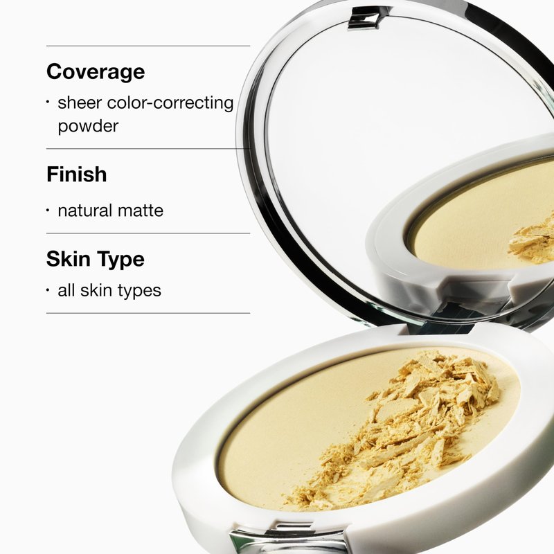 Clinique Redness Solutions Instant Relief Mineral Finishing Pressed Powder Face Makeup | Redness Correcting + Appropriate for Skin with Rosacea, Transparent, 1 Ounce