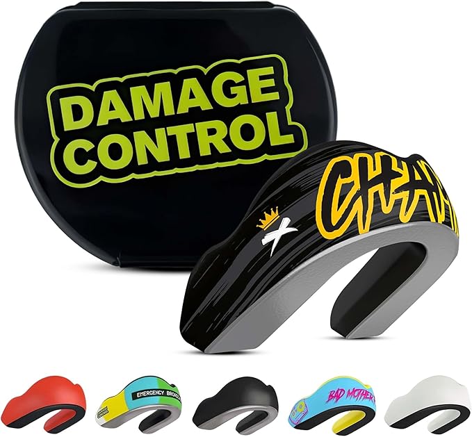 DAMAGE CONTROL Extreme Impact Mouth Guard – Sports Mouthguard for Boxing, MMA, BJJ, Hockey, Rugby, Lacrosse, & More – Mouthpiece for Teeth & Jaw Protection, for Youth & Adults