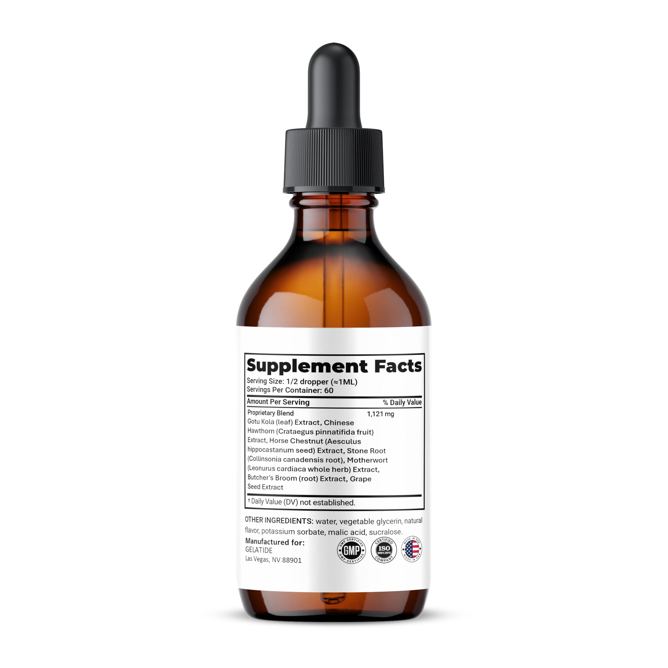 Gelatide Drops, Maximum Potency Supplement, Gela Tide Liquid Extract Advanced Premium Formula, All Natural for Men and Women 60 ML (3)