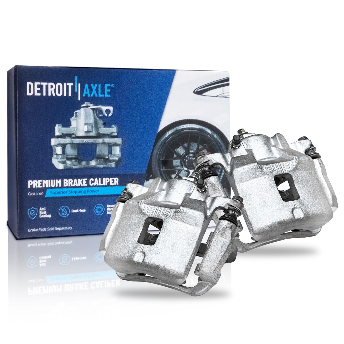 Detroit Axle - Front Brake Calipers w/Brackets Replacement for Chevrolet Cobalt Pontiac G5 Pursuit Saturn Ion - 2pc Set