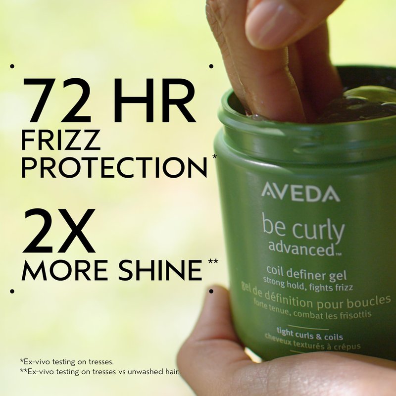 Aveda Be Curly Advanced Coil Definer Gel | Strong Hold Gel for Coily Hair | Defines & Protects from Humidity | Silicone Free | 93% Naturally Derived*, 8.8 Ounce