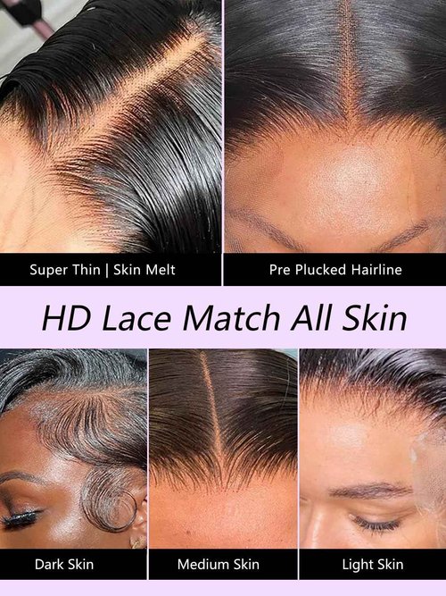 Tahikie Glueless Wigs Human Hair Pre Plucked Pre Cut 220% Density 18 Inch 5x5 HD Lace Closure Wigs Human Hair Body Wave Lace Front Wigs for Beginners Ready to Go Wig Natural Color