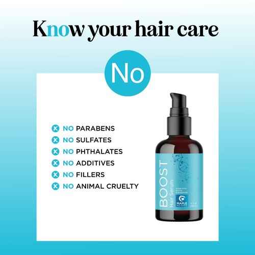 BOOST Biotin Hair Serum plus Advanced Biotin Shampoo and Conditioner Set - Hair Thickening Serum with Castor and Rosemary plus Volumizing Biotin Shampoo for Men and Women Bundle