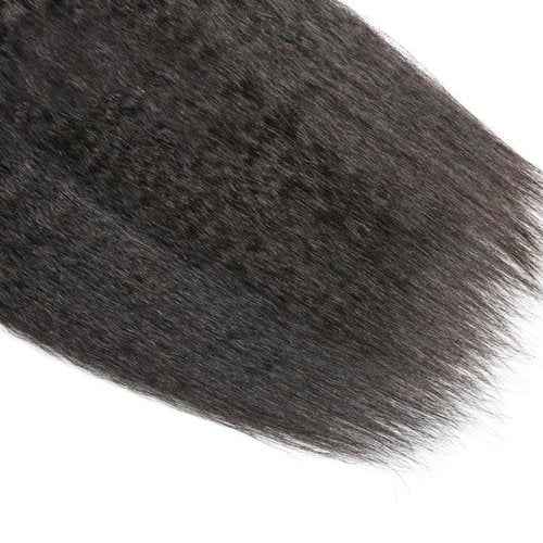 24 26 28 Inch Yaki Straight Bundles Human Hair Color #1B Bundles Human Hair Unprocessed Brazilian Virgin Hair 3 Bundles Natural Black Color Kinky Straight Bundles