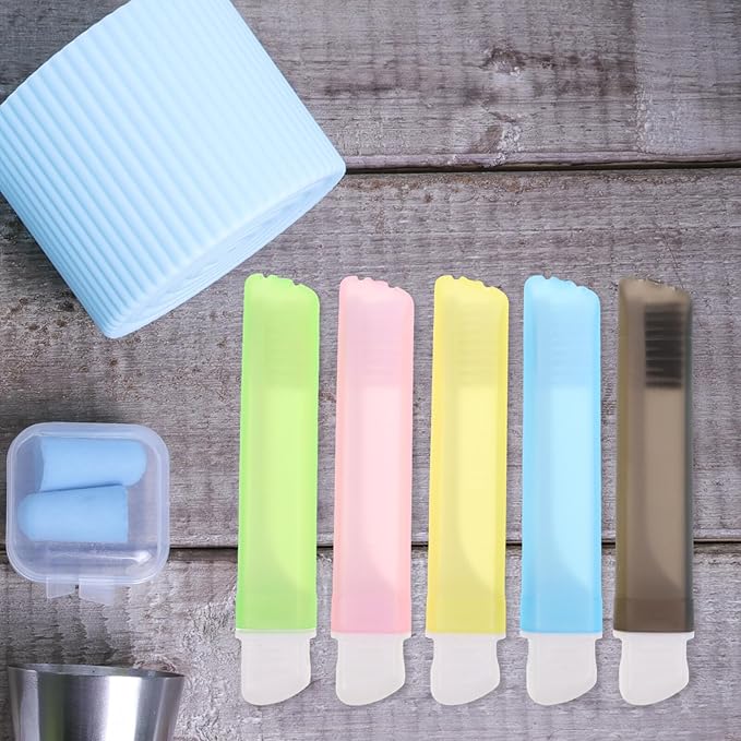Healvian Travel Toothbrush Set 5pcs Foldable Compact Manual Toothbrushes with Cover Portable Household Teeth Brush for Business Hotel Camping Use