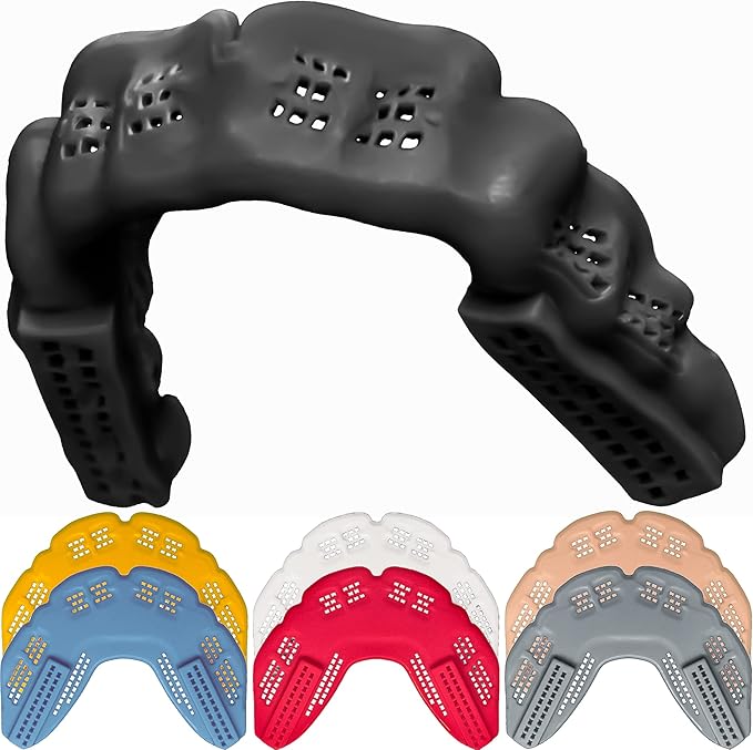 Bulletproof: World’s Thinnest Most Breathable Mouthguard is 3X Stronger! Wrestling Football Basketball MMA Hockey Rugby BJJ Lacrosse Boxing Men Sports Mouth Guard Grinding Teeth Adult Youth Braces