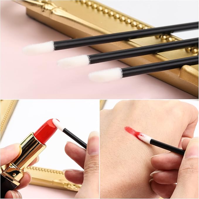 700 Piece Disposable Lip Wands - Lip Brushes, Lipstick & Gloss Applicators - Lint Free Makeup Applicator Brush Beauty Tool (Pack of 2)