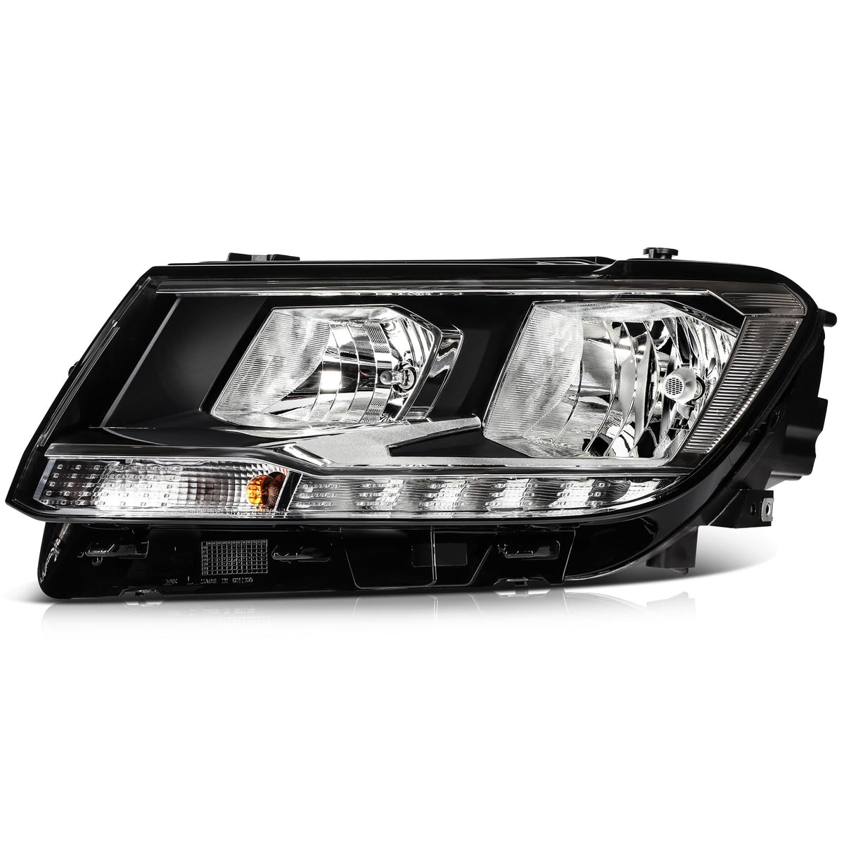 LSAILON Headlight Assembly Fit For Volkswagen For Tiguan 2018-2021 Black Housing Clear Lens Driver Side 5NL941005