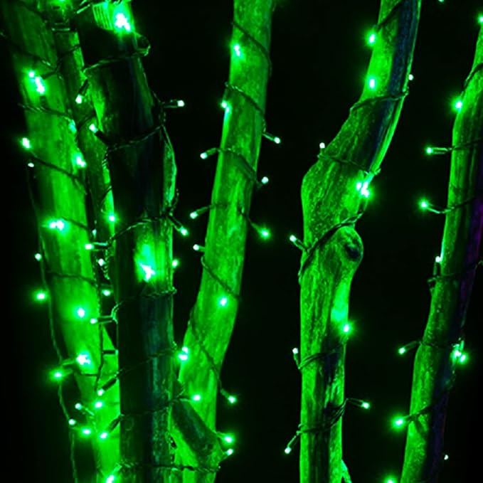 164Ft 500 LED Green St. Patrick's Day Lights, Waterproof 8 Twinkle with Memory Functions Green String Lights for Indoor Outdoor Tree Garden St. Patrick's Day Decoration