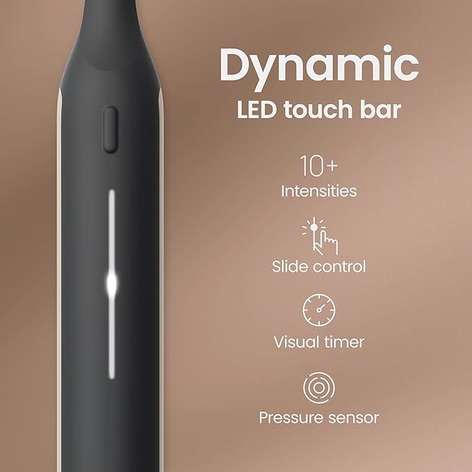 Quip Ultra Next Generation Smart Toothbrush - Timed Electric Toothbrush with Case - Replaceable Brush Head, Soft Bristles, Silicone Handle, 30-Day Battery Life - Travel Toothbrush - Eclipse