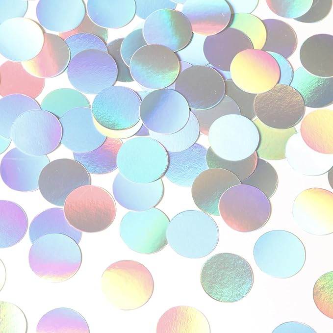 Iridescent Disco-Holographic Party-Decorations Confetti - 300pcs Wedding Birthday Dining Table Centerpiece,Bachelorette Baby Bridal Shower Engagement Valentines Decor Lasting Surprise