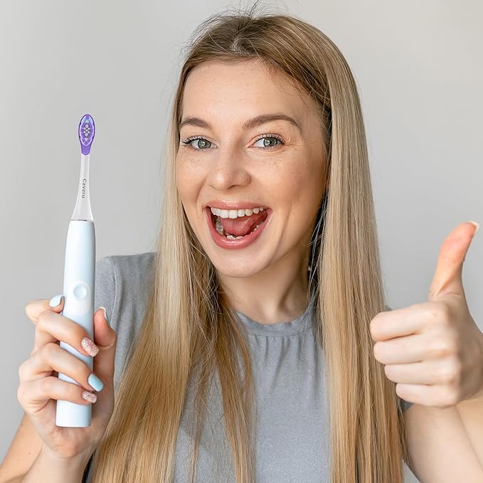 Cavzru Replacement Toothbrush Heads for Philips Sonicare Electric Toothbrush,Real Dupont Bristles for Sonicare A3 G3 W3 C3 C2 Brush Head, 6 Pack-Purple