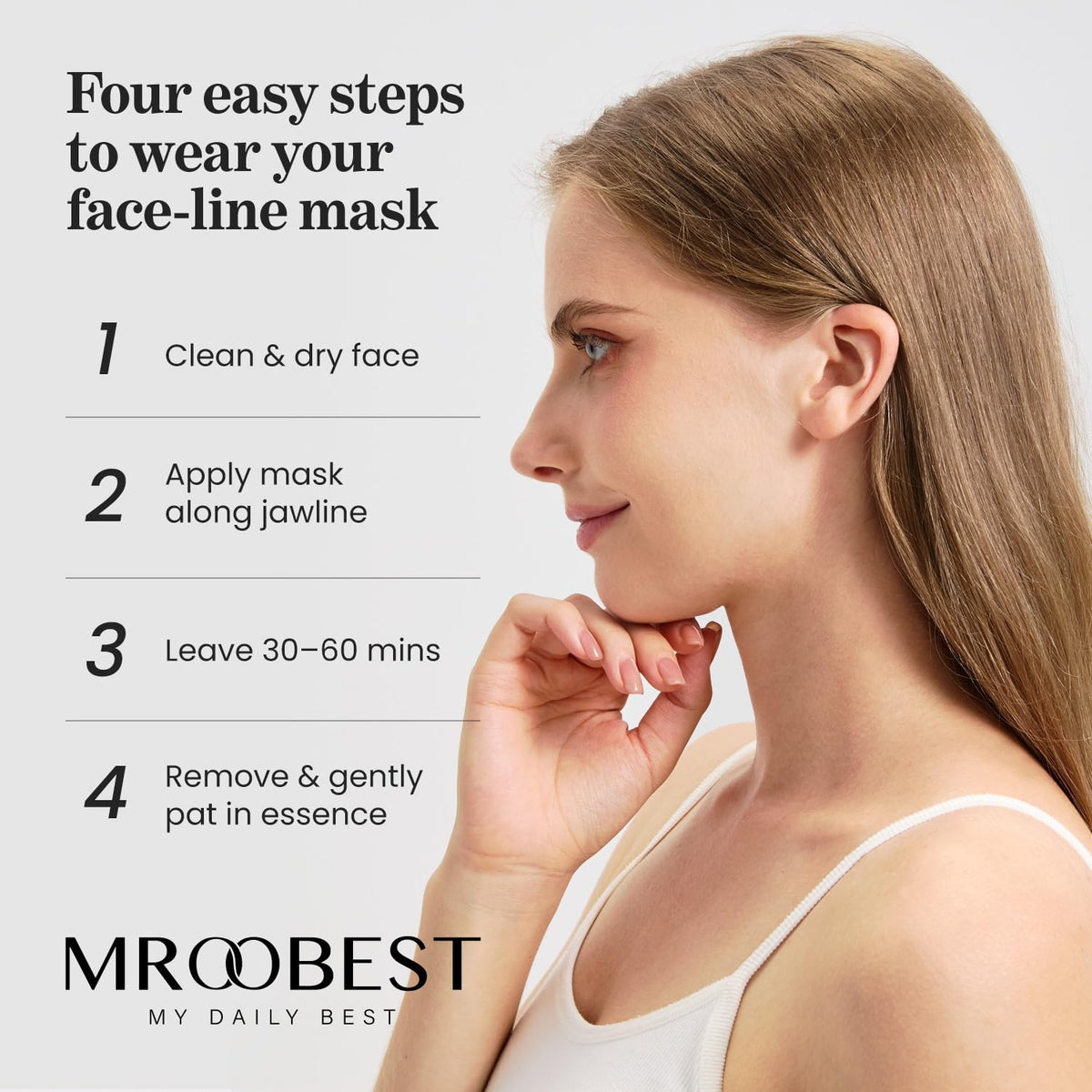 Mroobest ParaFaciem Reusable V Line Mask Facial Slimming Strap Chin Up Face Lifting Belt V Shaped Slimming Face Mask with Rose Gold