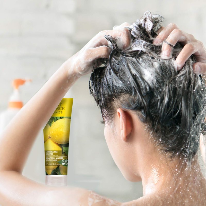 Desert Essence Lemon Tea Tree Shampoo & Conditioner Bundle - 8 Fl Ounce - Clarifying For Oily Hair - Essential Oils - Strengthen & Protect Hair - Effective Cleansing