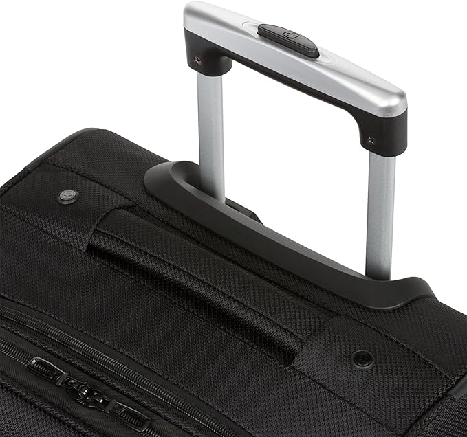 SWISSGEAR Sion Softside Expandable Spinner Luggage Durable Lightweight Travel Suitcase, Black, Carry-On 21-Inch
