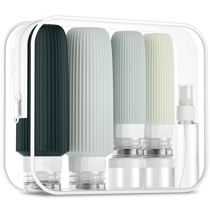 Mrsdry 16 Pack Travel Bottles for Toiletries, Large 6oz Silicone Travel Containers, Leak Proof Refillable Liquid Shampoo And Conditioner Travel Essentials