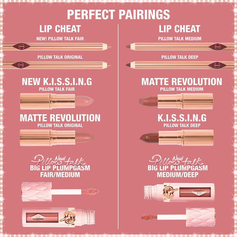 Charlotte Tilbury Pillow Talk Plumpgasm Lip Gloss - Hydrating Lip Plumper with Hyaluronic Acid & Plumpgasm Heat + Ice Technology for Juicy, Glossy Fullness - Fair/Medium