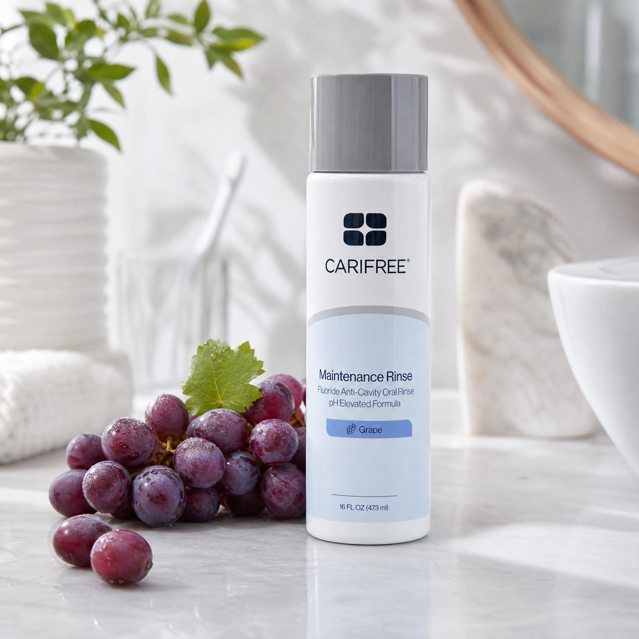 CariFree Maintenance Rinse, Grape Flavored, Anti-Cavity Fluoride Mouthwash, Dentist Recommended, Prevents Oral Decay, Freshens Breath, Alcohol-Free, Neutralizes pH (Previously CTx3)