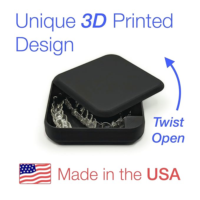 Kasse Invisalign Case by nCase | Modern Aligner & Retainer Case w/QR Code Recovery | Magnetic Twist Open | 3D Printed in the USA | Secure Travel Design | Includes Invisalign Remover Tool | Soft Pink