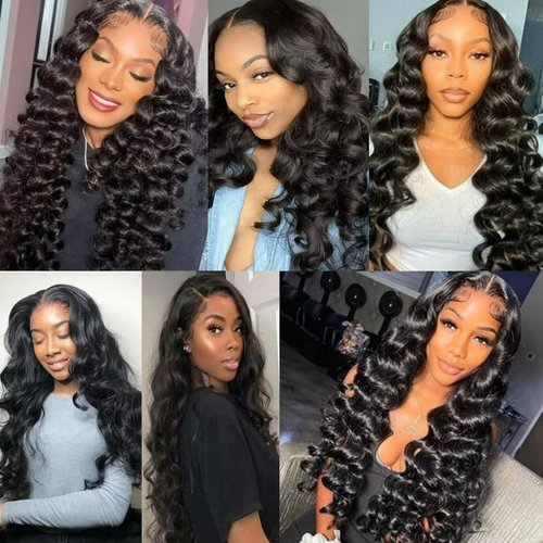 Ladiaryf Hair Loose Wave Bundles Human Hair Brazilian Virgin Hair Loose Wave Human Hair Bundle Natural Black Color Can Be Dyed and Styled Total 300g 14 14 14 Inch