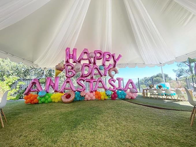 40 Inch Large Hot Pink Letter F Balloons Alphabet F Letter Balloons Foil Mylar Letter A Balloons for Birthday Party Anniversary New Year Graduation Wedding