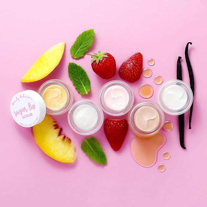 Beauty Bakerie Sugar Lip Scrub Exfoliator & Moisturizer, Lip Scrubber Exfoliator & Hydrator, Moisturizing Treatment Care & Plumper, Vanilla