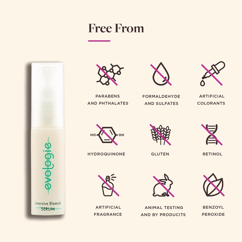 Evologie Intensive Blemish Serum for Face – Gentle Hydrating Acne Serum with Salicylic Acid & Hyaluronic Acid, Helps Reduce Breakouts & Post-Acne Marks, Safe for Sensitive Skin, 0.5 oz
