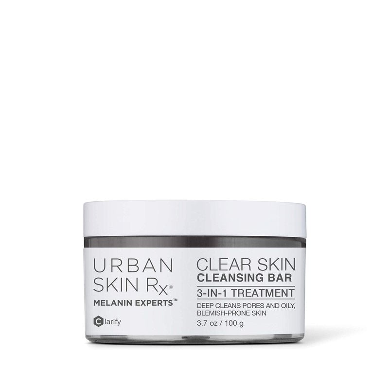 Urban Skin Rx Clear Skin 3-in-1 Daily Treatment Cleansing Bar, Exfoliator + Clarifying Mask, Reduces Excess Oil, Clears Clogged Pores, Improves Appearance of Blemishes & Prevents Breakouts, 3.7 Oz